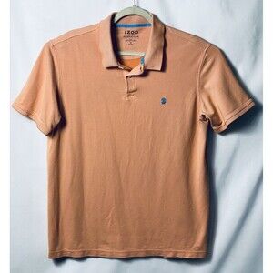 IZOD Men's Advantage Performance Short Sleeve Polo Natural Stretch Sz XL Orange